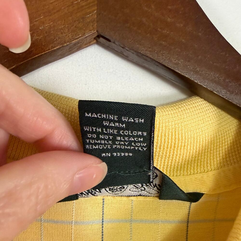 Brooks Brothers Men’s L Performance Knit Cotton Yellow Country Club Lightweight - Picture 8 of 9